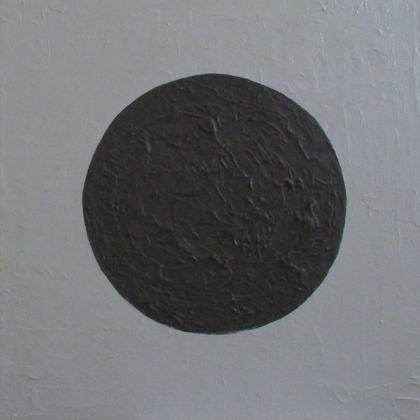 Black On Gray, acrylic on canvas, 18" x 18", $500