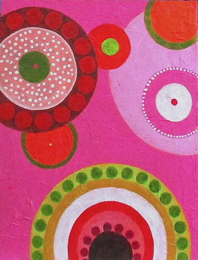 Cirque 1, acrylic on 300 lb Arches paper, 11" x 14", $650