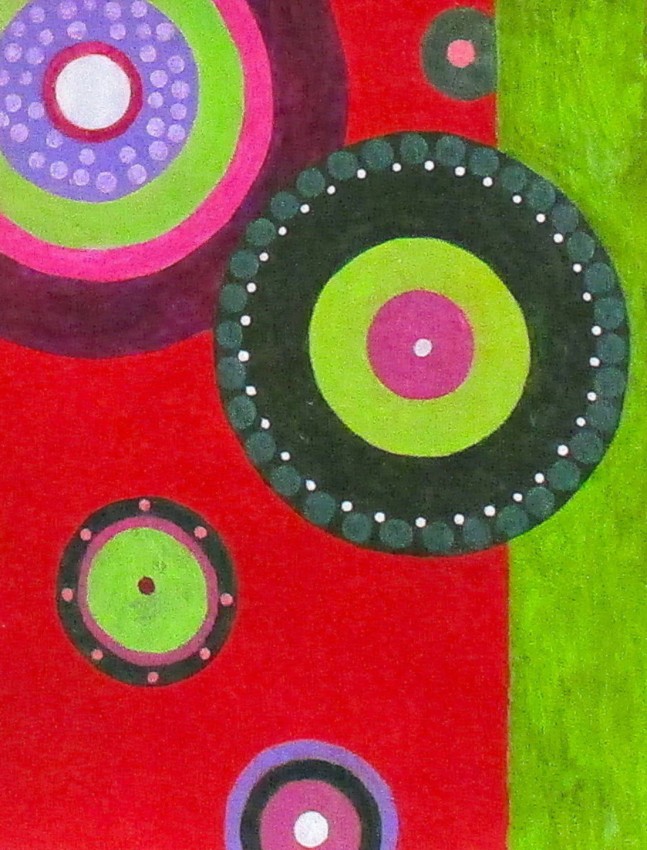 Cirque 2, acrylic on 300 lb Arches paper, 11" x 14", $650