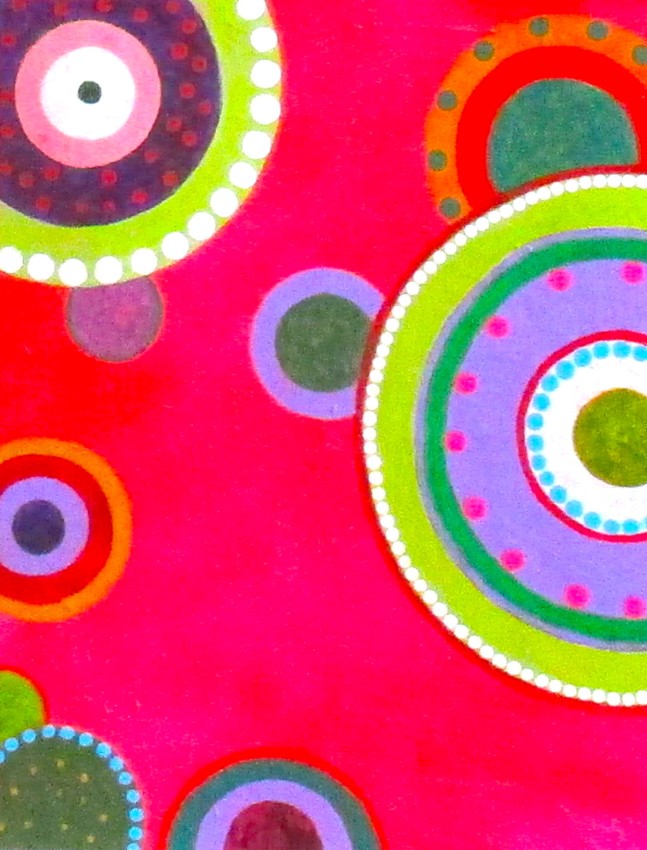 Cirque 3, acrylic on 300 lb Arches paper, 11" x 14", $650