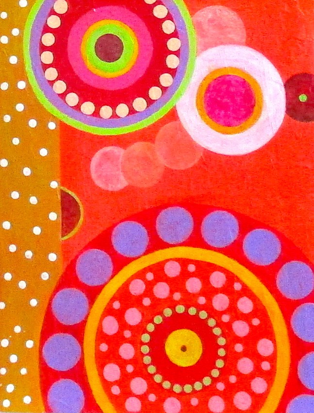 Cirque 4, acrylic on 300 lb Arches paper, 11" x 14", $650