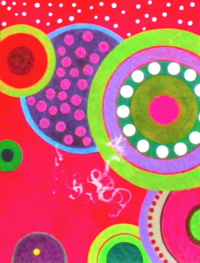 Cirque 6, acrylic on 300 lb Arches paper, 11" x 14", $650