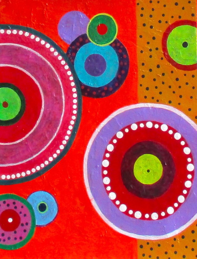 Cirque 8, acrylic on 300 lb Arches paper, 11" x 14", $650