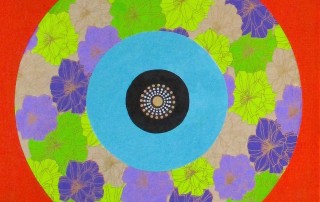 Wisdom Circle 4, acrylic on canvas, collage, 16" x 20", $700